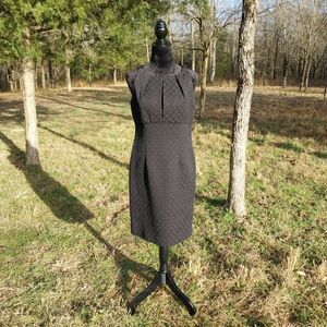 Taylor Black Textured Midi Dress